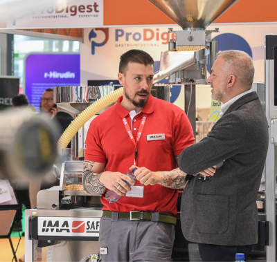 Visitors looking at nutraceutical products